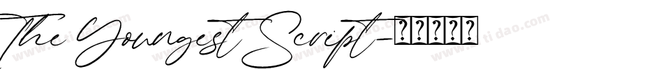 The Youngest Script字体转换
